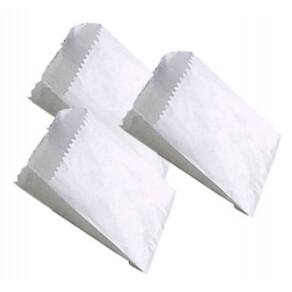 Saco de Papel Mono Branco Sanfonado 2 kg liso 500 unidades