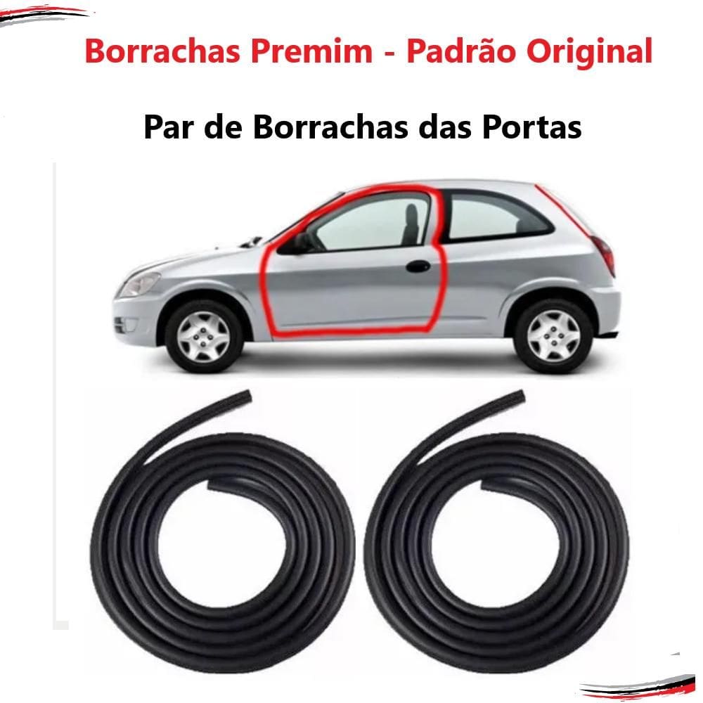 Par Borracha Porta Premium Corsa Celta Prisma Todos [F103]