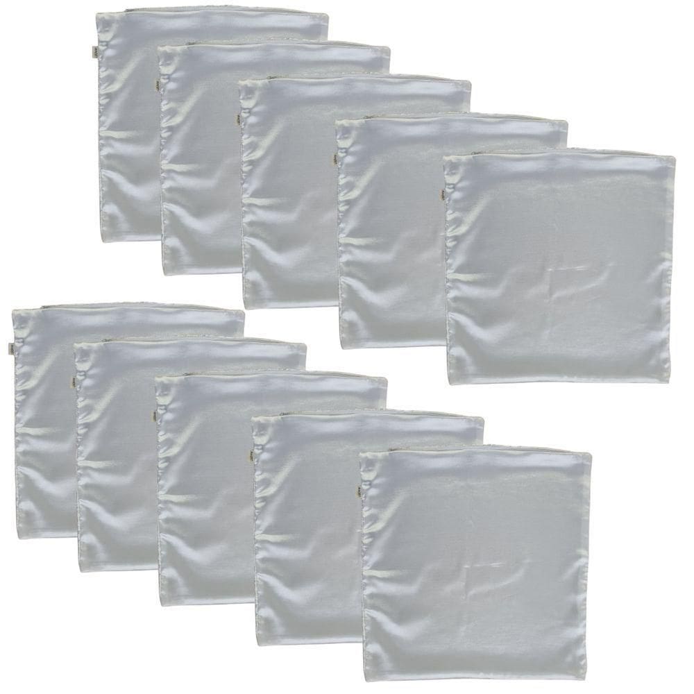 Kit 10 Capas De Almofada Cetim Branca 35x35 Ideal Sublimação Branco