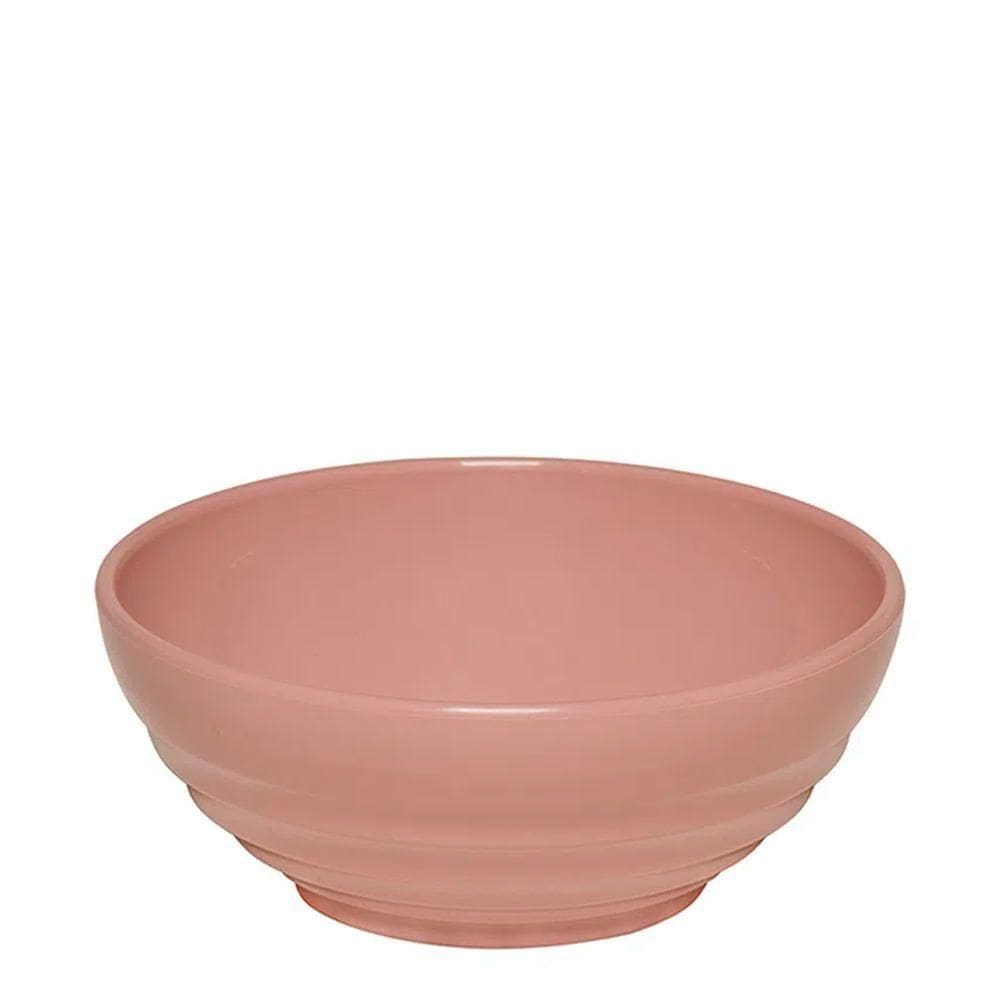 Bowl Oriental Redonda 500ml Rosé Em Polipropileno Linha Tendência Vem