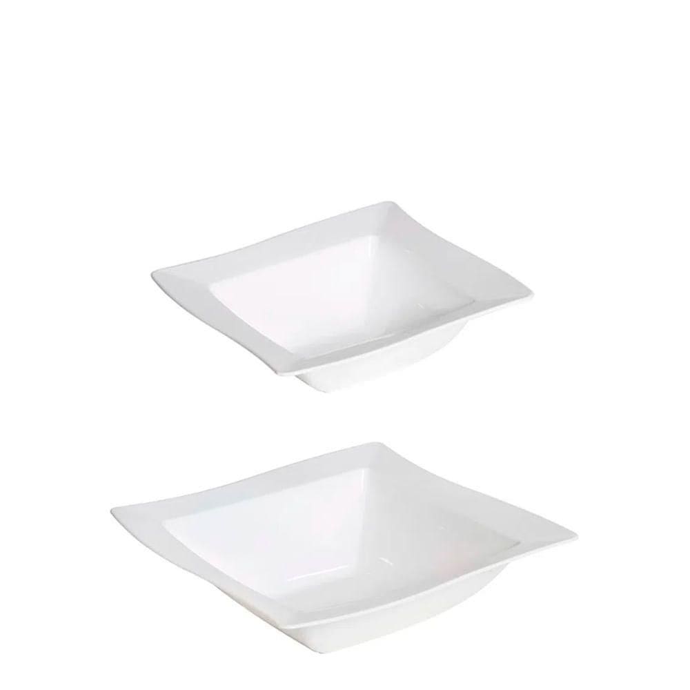 Kit Saladeira Moove 800ml + 2l Branco Em Polipropileno Linha Tropical Vem