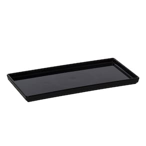 Prato Square Retangular 13,5x27 Preto Em Polipropileno Linha Tropical Vem