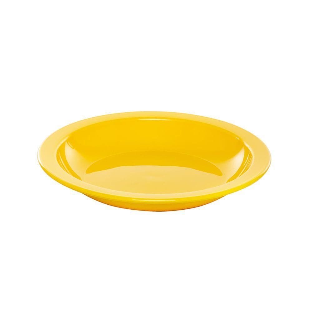 Prato Elegance Fundo Redondo 22cm Amarelo Em Polipropileno Linha Tropical Vem