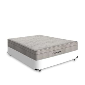 Cama Box Viúva + Colchão De Molas Ensacadas - Ortobom - AirTech SpringPocket 128x188x60cm