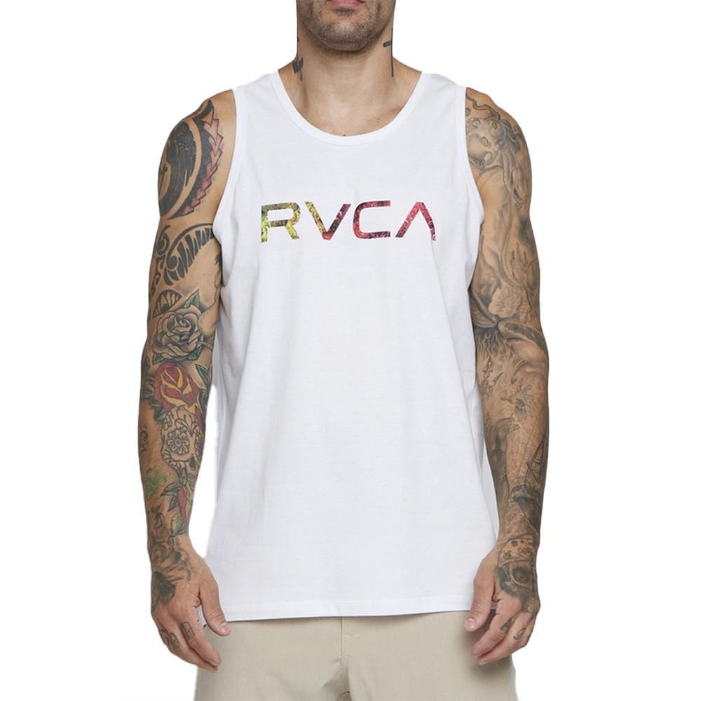 Regata RVCA Floral Frame SL SM25 Masculina Branco