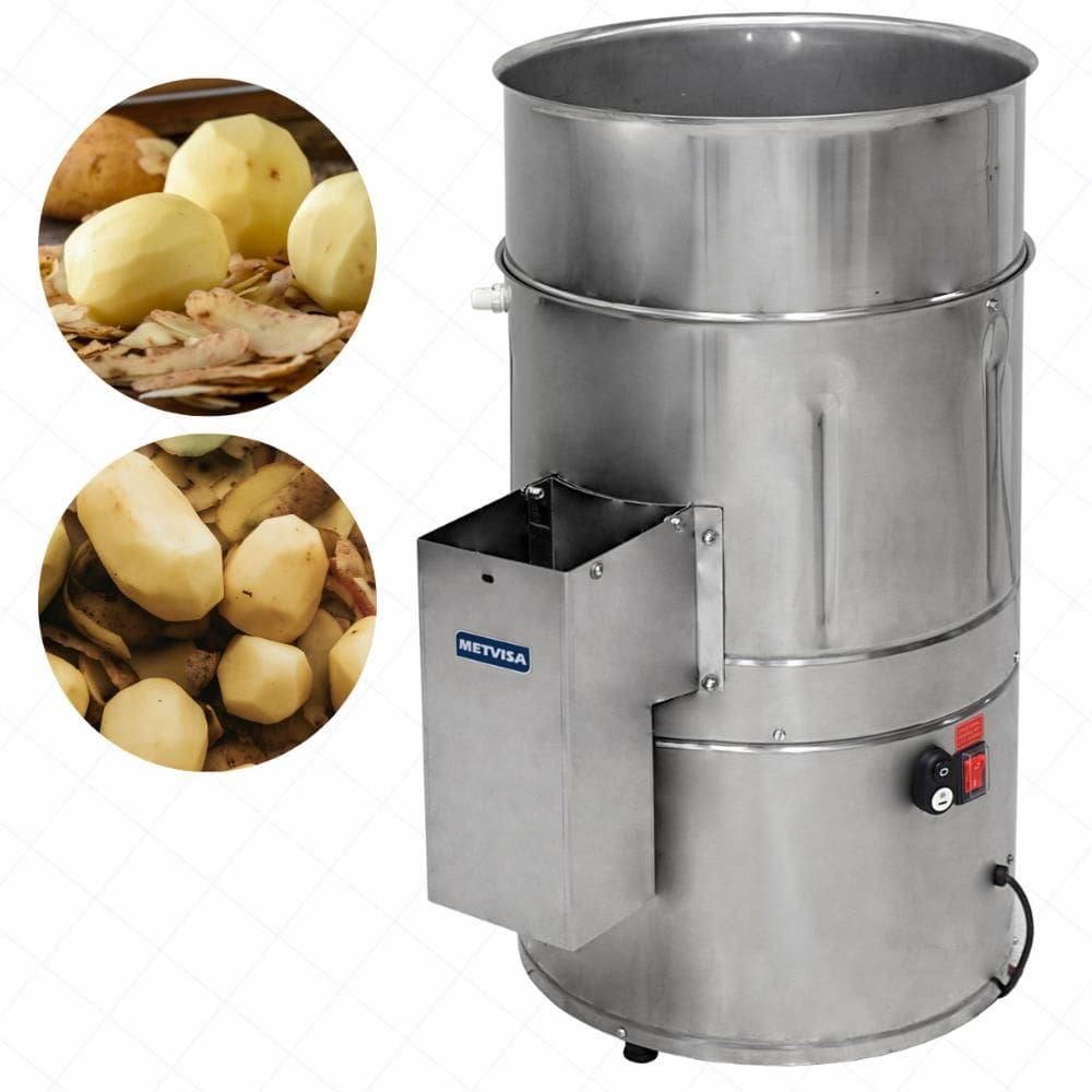 Descascador De Batatas Industrial 6 Kg Inox Db6 Metvisa