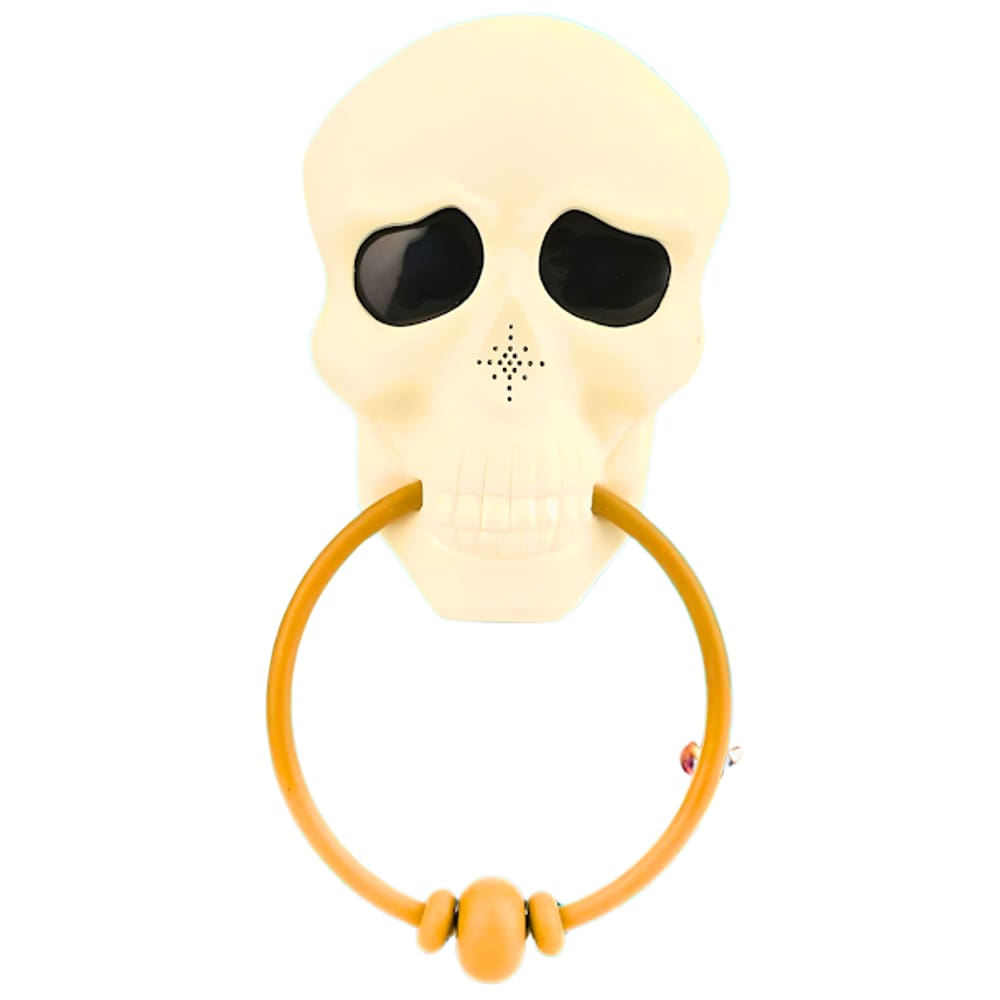 Campainha Aldravas Caveira Batedor De Porta C/Som Halloween
