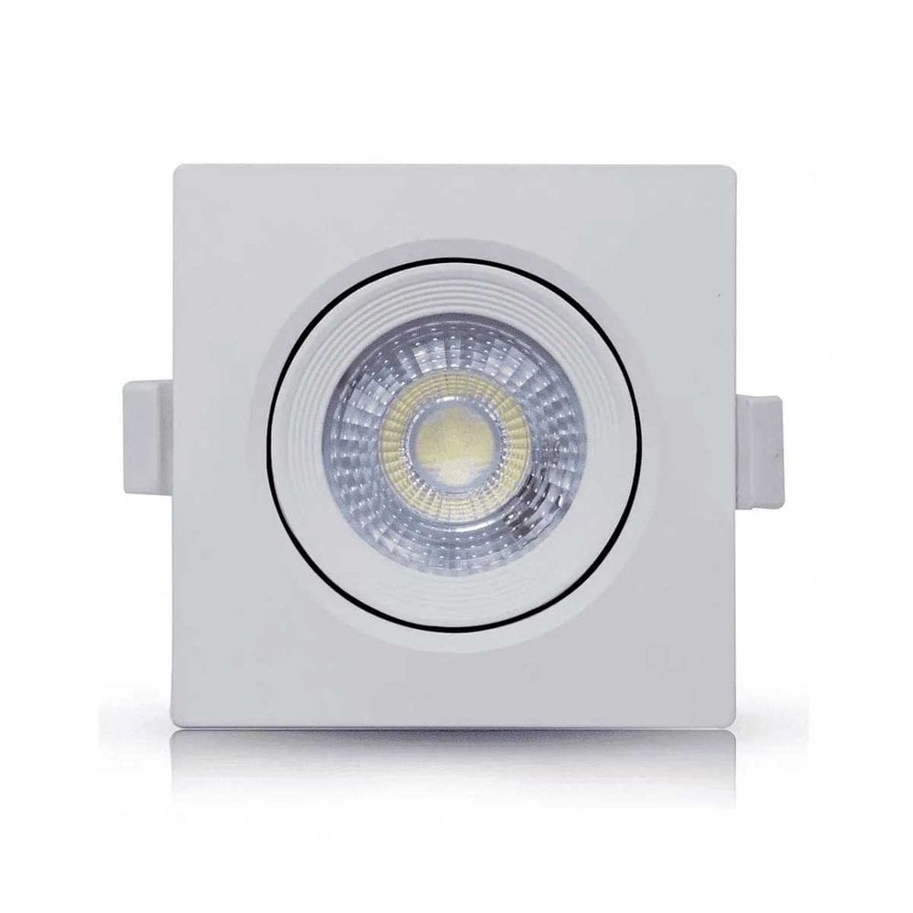 Spot LED Embutido 3W SMD Quadrado 6000K Frio CTB