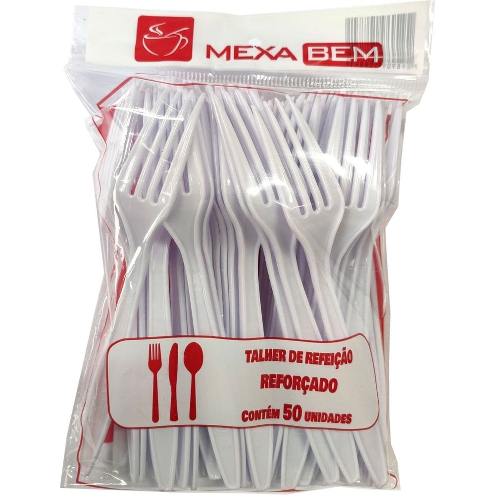 Garfo Refeicao- Master- Branco C/20X50 Un.(Mexa Bem)