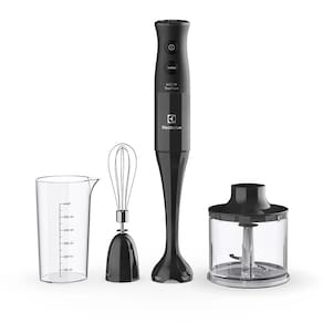 Mixer 3 em 1 Electrolux EIB10 400W Preto Tecnologia TruFlow Copo 600ml Batedor Mini Processador