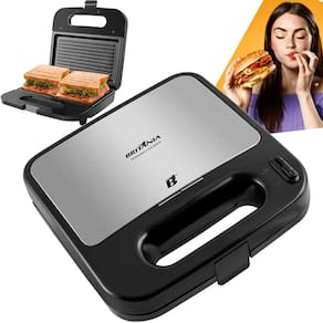 Sanduicheira Grill Elétrica Britânia Antiaderente BGR20 1500W Grelha hambúrgueres carnes peixes vegetais