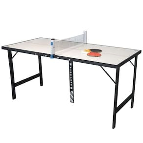 Mini Mesa de Ping Pong Portátil Dobrável com Kit 1 Rede Retrátil 2 Raquetes 3 Bolinhas Belfix