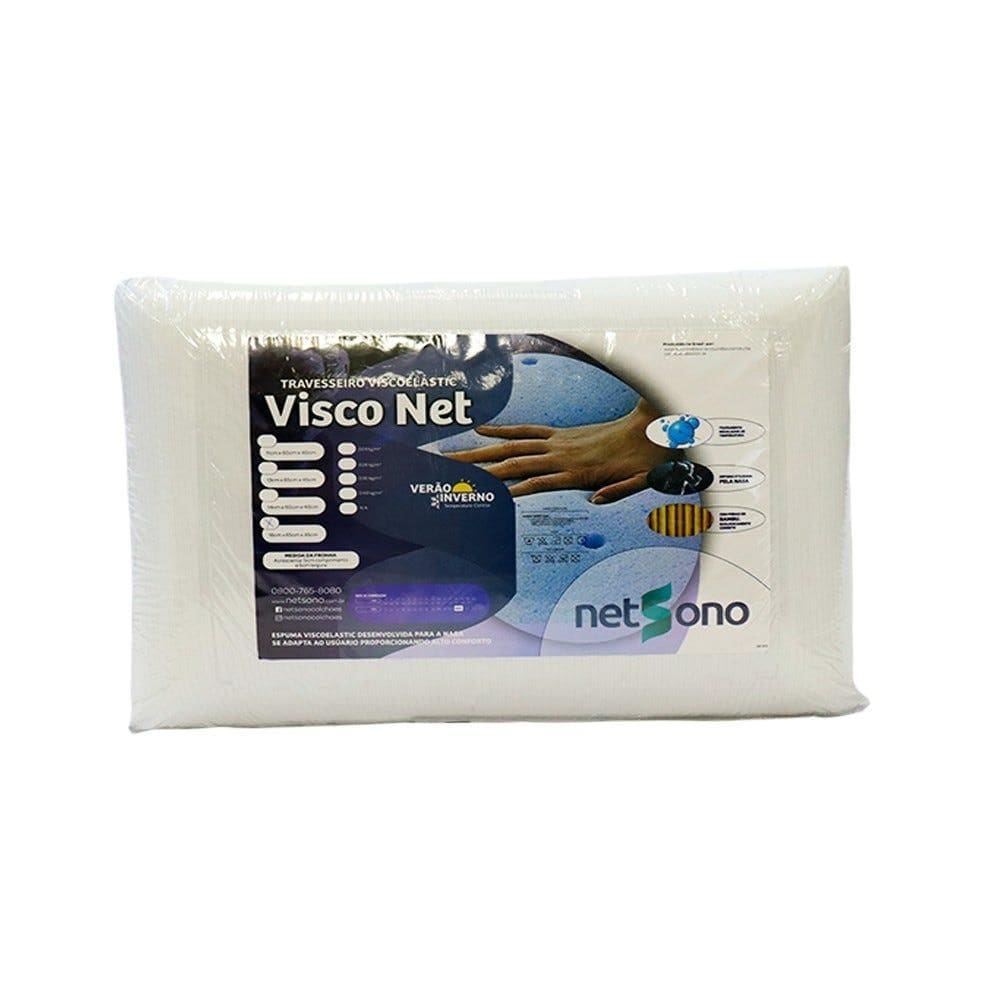 Travesseiro Netsono Visco Net Verão & Inverno 45x65x16cm
