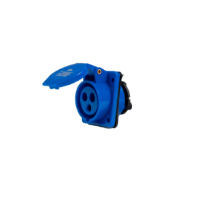 Tomada Embutir Industrial 2P+T 16A 6H 220V Azul