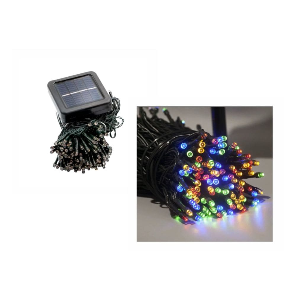 Pisca-Pisca Solar Led 12m 100 Leds RGB (Luz Colorida)