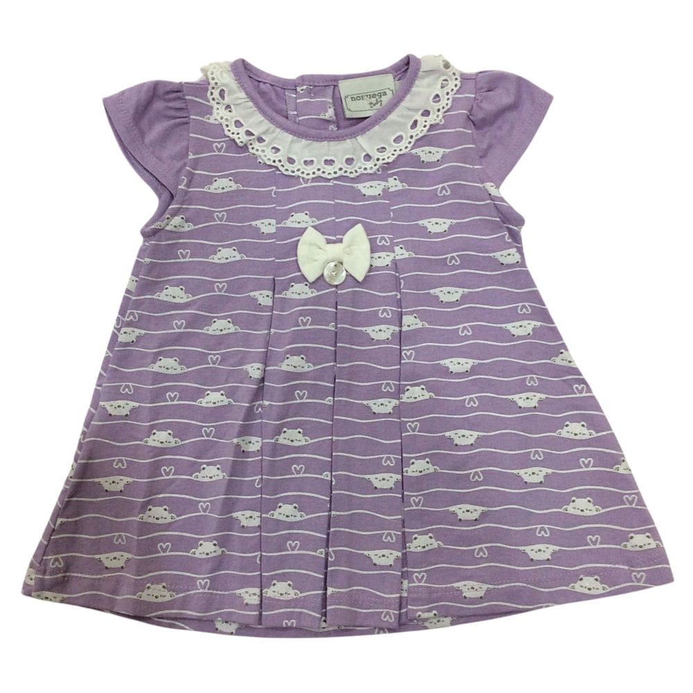 Vestido bebê fem Noruega Lilás
