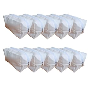 Kit 10 Necessaire Branca Nylon300 Ideal Sublimação Branco