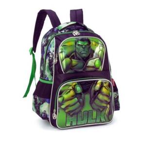 Mochila Escolar Costas Infantil Hulk com Mascara
