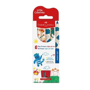 Meu Primeiro Lápis de Cor Little Creatives C/6 Cores + Apontador FABER-CASTELL