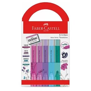 Marca-Texto Grifpen com Aroma Relaxa e Reequilibra 5 Cores Faber - Castell