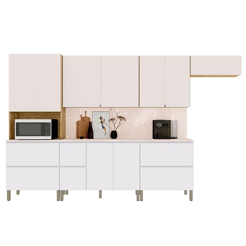 Cozinha Modulada Art 8 Peças Freijó Ártico Soft – Kits Paraná