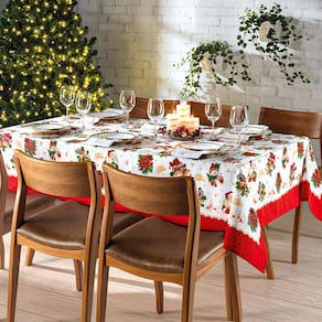 Toalha De Mesa Retangular 8 Lugares Döhler 250x160 Natal 111
