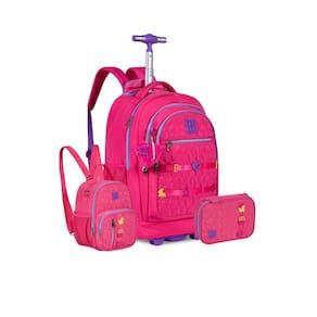 Kit Mochila Rodinhas Rebecca Bonbon Lancheira E Estojo Box