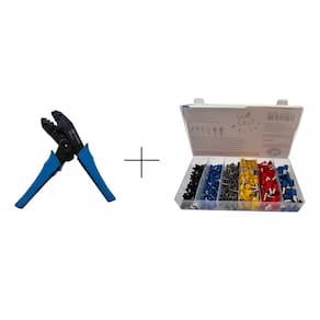 Alicate Crimpar Terminal + 470 Pcs Terminais Ilhos Tubular