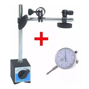 Base Magnética C/ Suporte 60 Kgf + Relogio Comparador