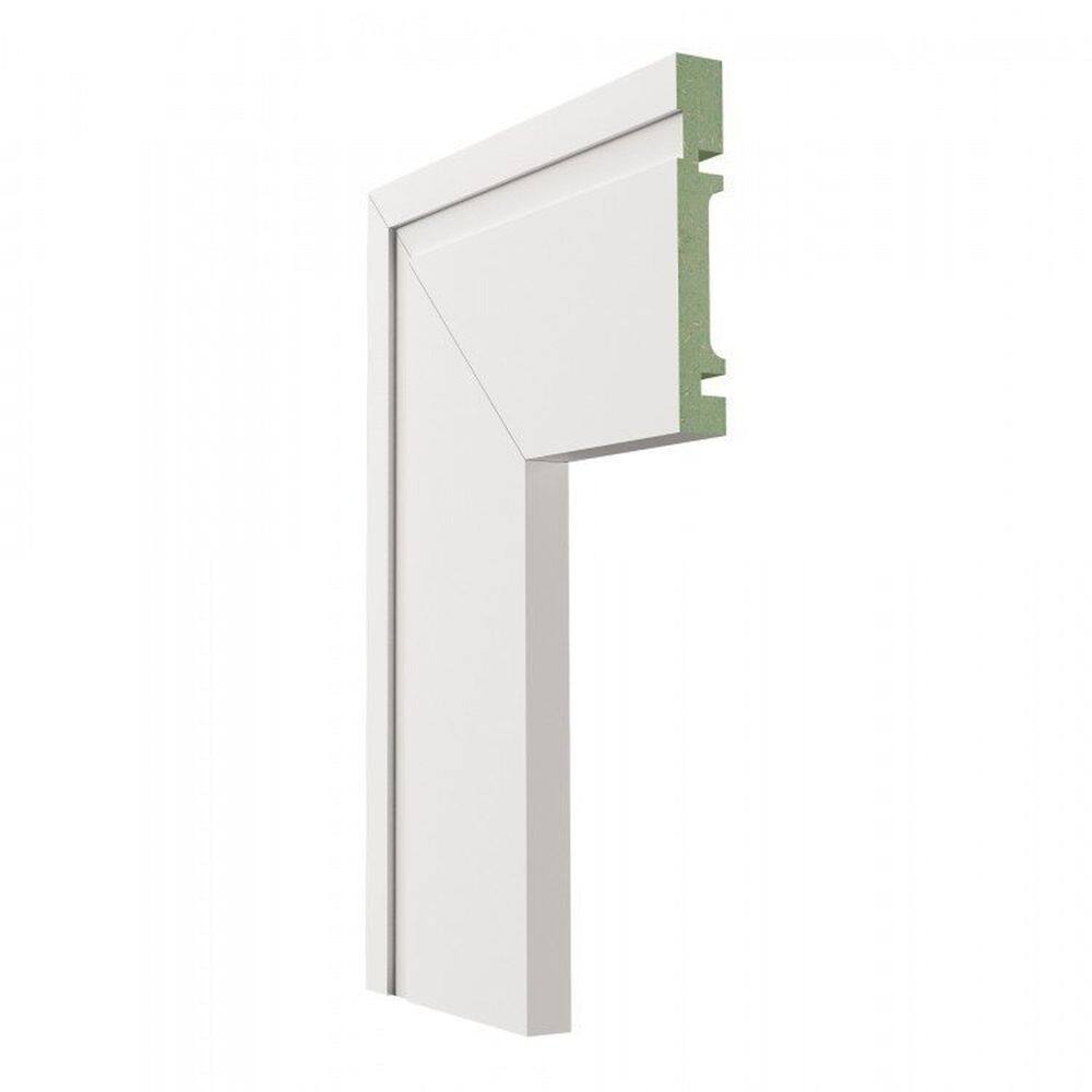 Kit com 15 Barras Guarnição Mdf 1002 Moldufama 15mmx10cm Metro Linear 36m Branco