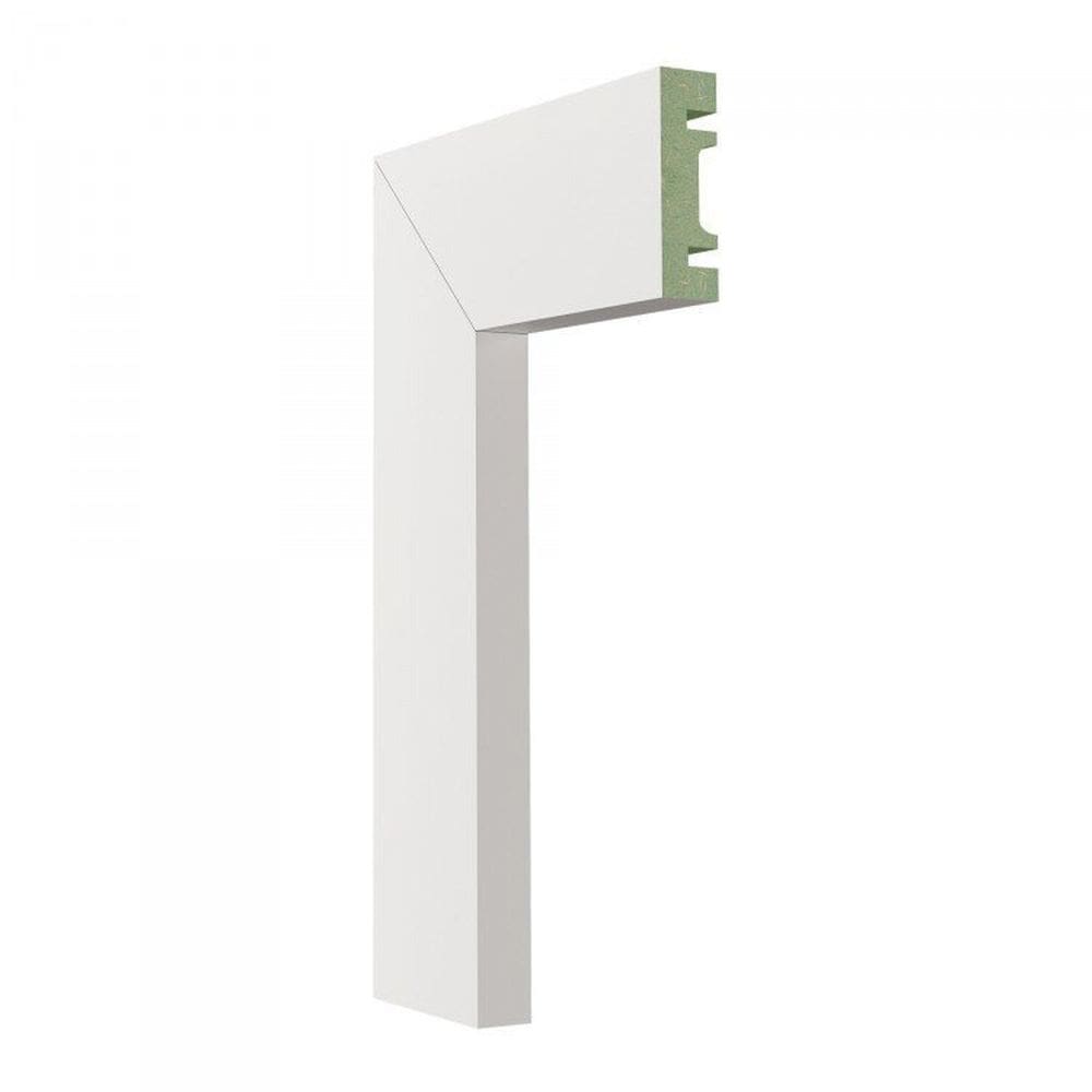 Kit com 20 Barras Guarnição Mdf 501 Moldufama 15mmx5cm Metro Linear 48m Branco