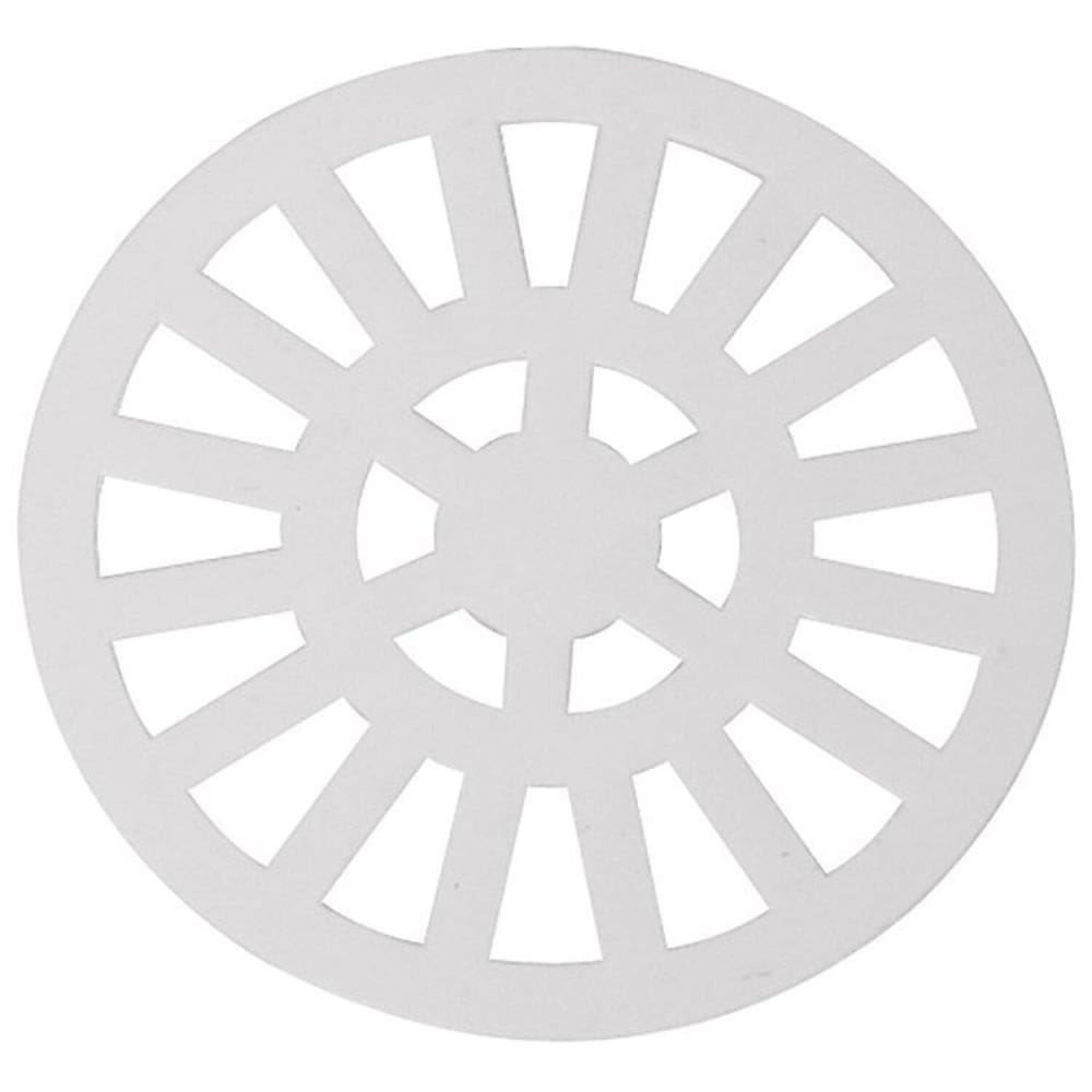 Kit 7 Grelha Redonda com Diâmetro de 9,7cm em PVC Astra Branco