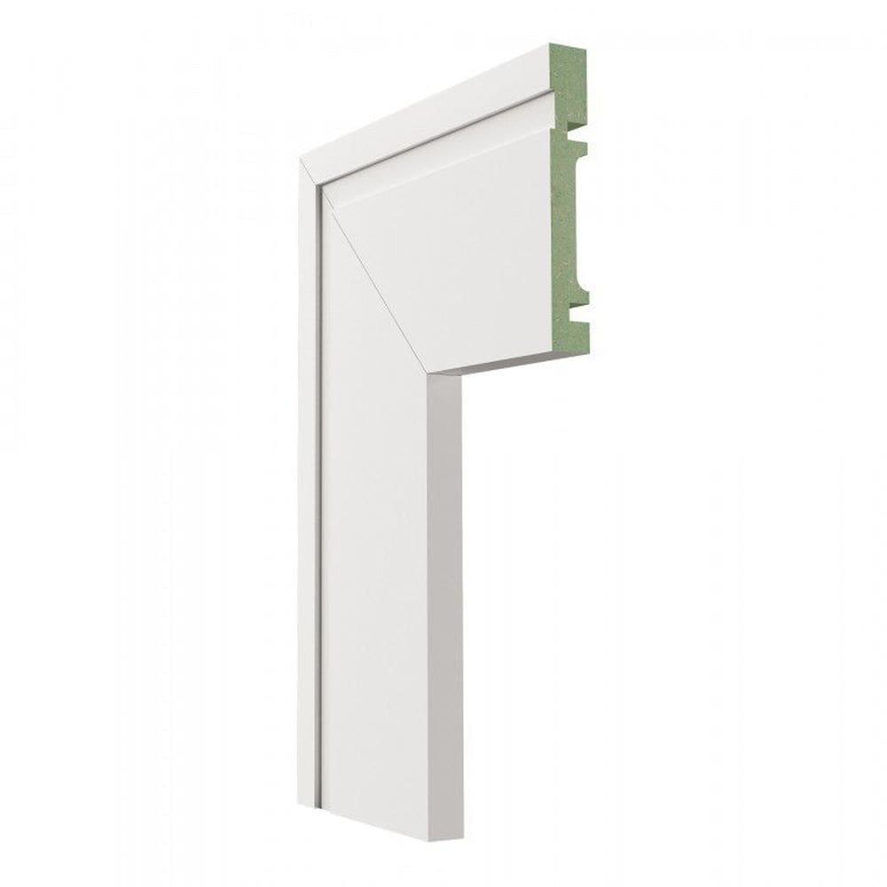 Kit com 30 Barras Guarnição Mdf 1002 Moldufama 15mmx10cm Metro Linear 72m Branco