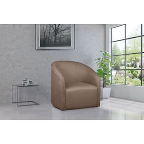 Kit 2 Poltronas Decorativa Julia Linho Cacau - LM DECOR