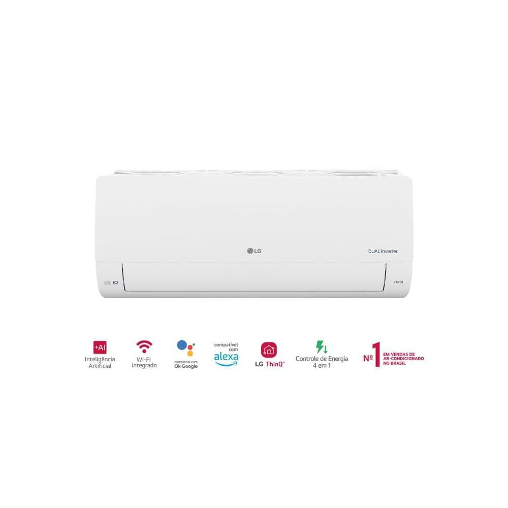 Ar-Condicionado LG Dual Inverter Voice +AI 9.000 BTU Quente/Frio 220V