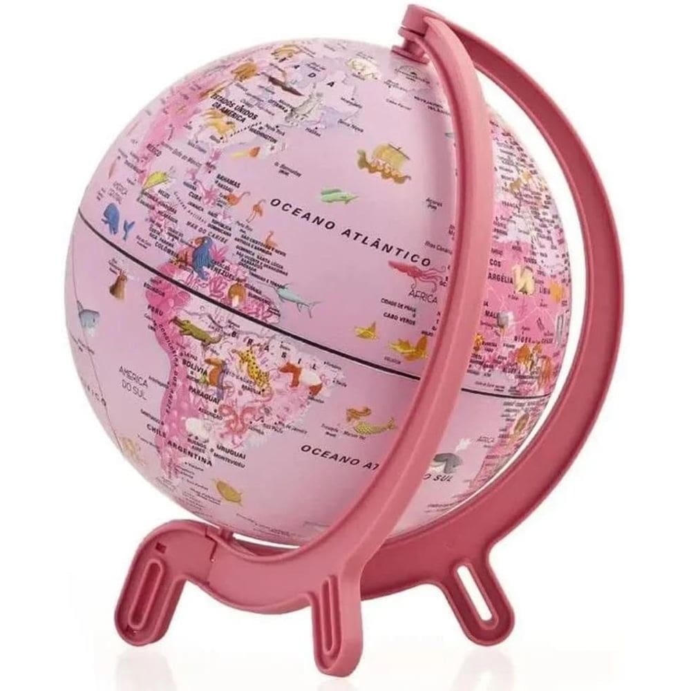 Mini Globo Terrestre Giacomino Pink 16 Cm Tecnodidattica