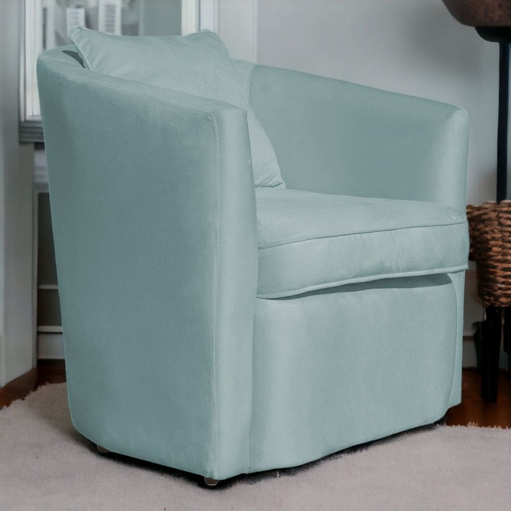 Poltrona Decorativa Alana Veludo Acqua - Londrilar