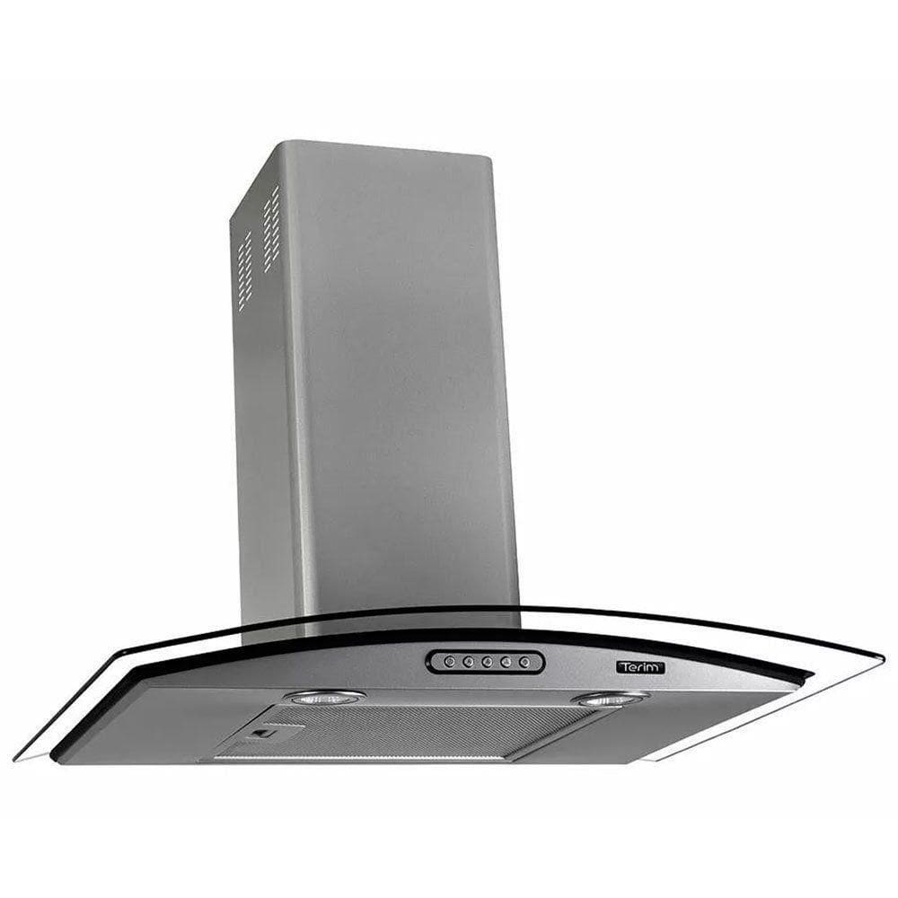 Coifa de Parede Vidro Curvo Terim 60 cm Inox 110V