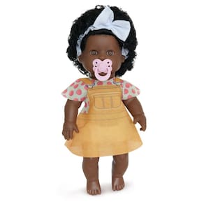 Boneca Coleção Danadinhas Negra Com Chupeta Menina Milk 34cm