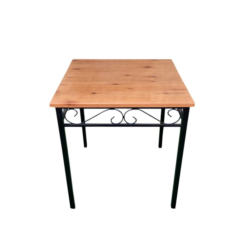 Mesa em Ferro e Madeira rustica 70 x 70 Sudeste Rústico