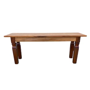Banco Mineiro de Mesa em Madeira de Demolição 110 x 35cm - Sudeste Rústico