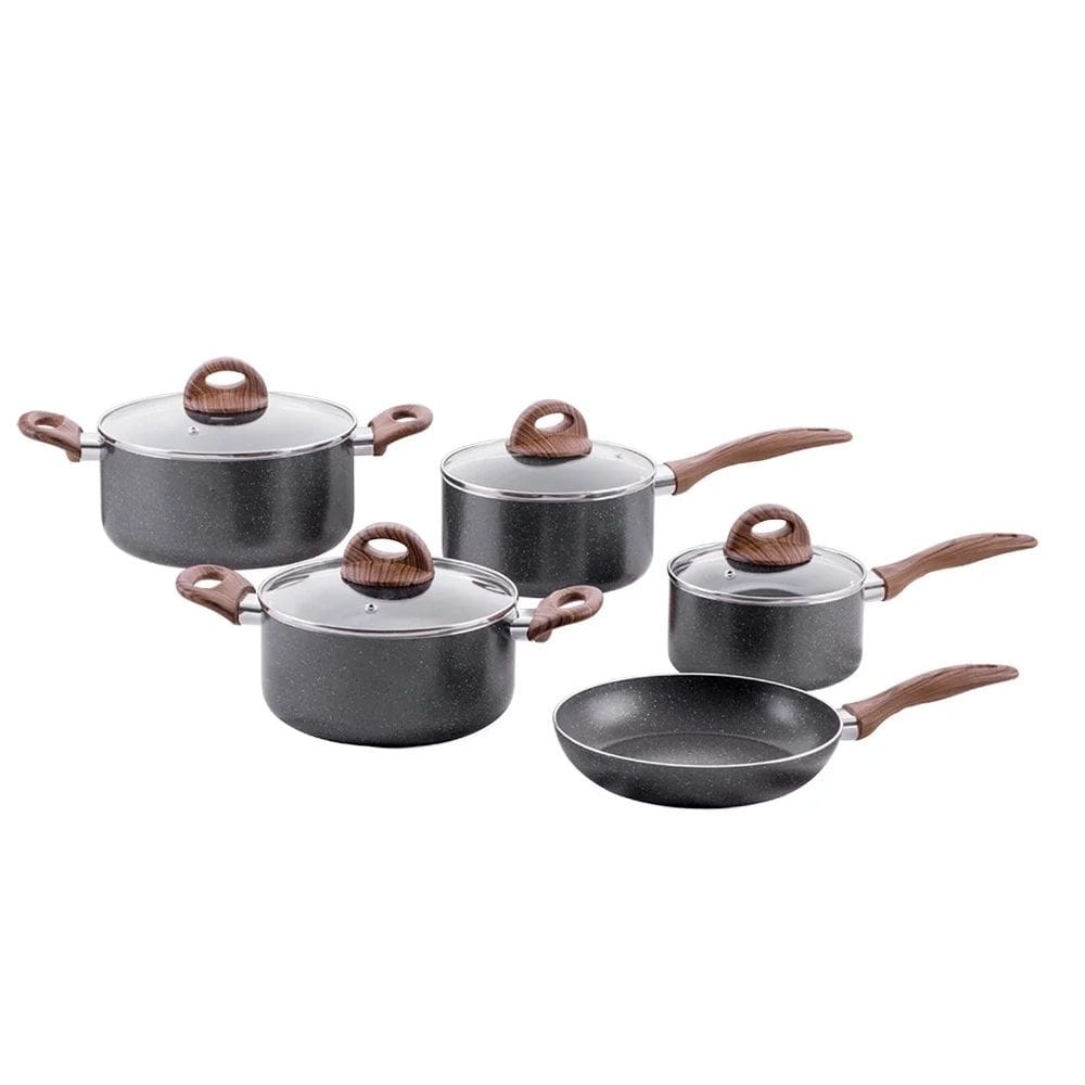 Jogo de Panelas Brinox Antiaderente Ceramic Life 5 Peças Smart Plus com Indução Granito