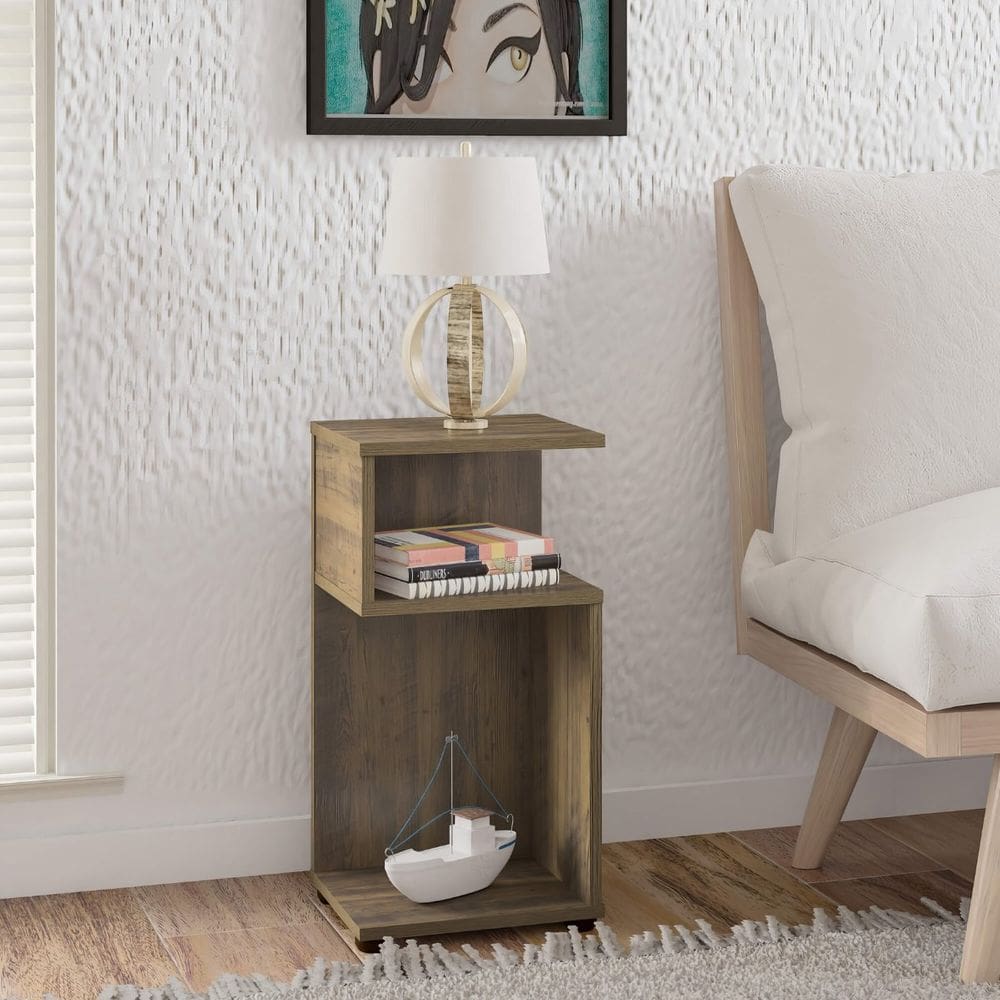 Mesa de Apoio Lateral com Nichos Toy