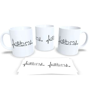 Caneca de Porcelana Branca Personalizada Coleção Ciclismo