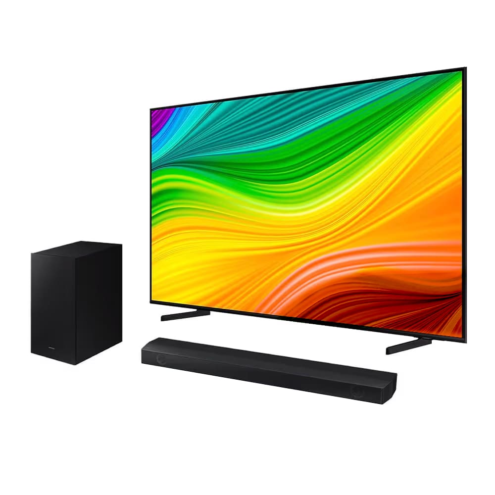 Smart Big TV 75" QLED 4K 75Q60D 2024 + Soundbar HW-B550