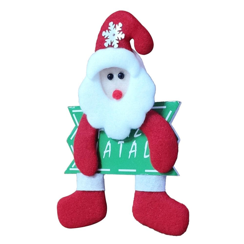 Enfeite para Arvore de Natal ou Porta Papai Noel Pendente Decoração com Placa Feliz Natal Casa Festas Apartamento