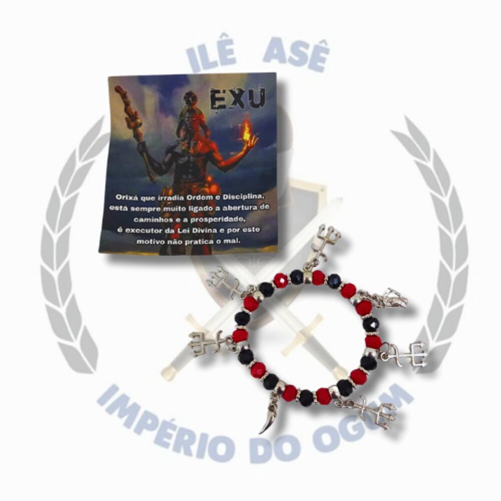 Pulseira religiosa oração - Exu
