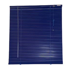Persiana Horizontal Aluminio 25mm Azul 100 (L) x 220 (A) cm Cortina C/ Kit de Instalação 1,00 x 2,20