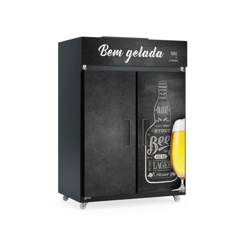 Minicâmara Cervejeira Porta Dupla 1421 Litros Gelopar GMCB-2P PR 220V