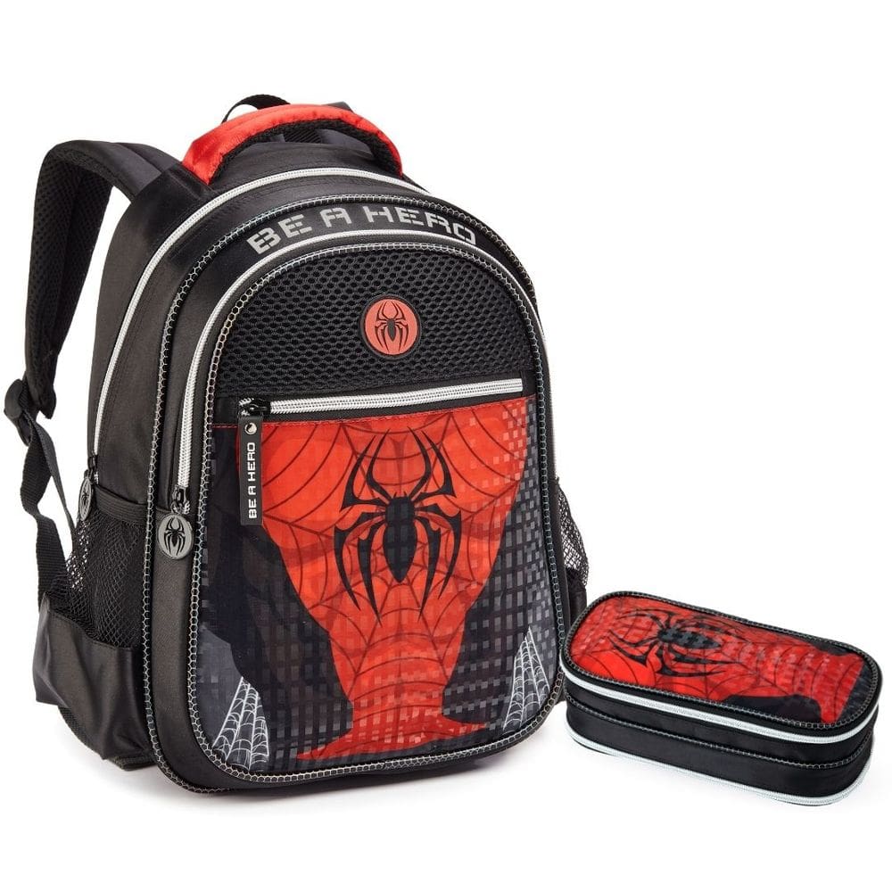 Kit Mochila e Estojo Creche Infantil Spider